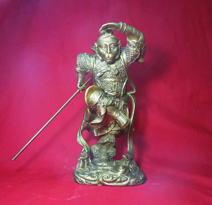  เทพเจ้าเห้งเจีย เนื้อทองเหลืองหล่อตันๆ หนักๆ สูง 11 นิ้ว กว้าง 5.5 นิ้ว องค์ใหญ่ครับ ปิด 3000