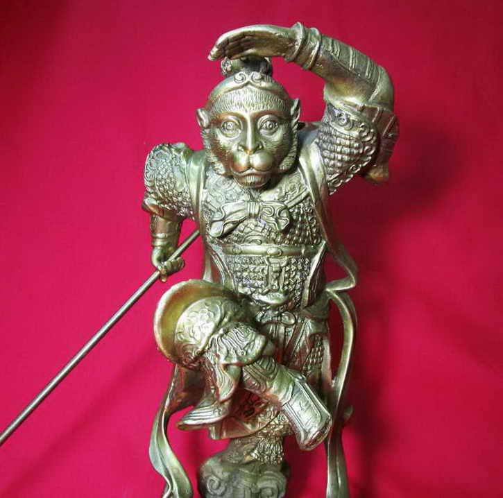  เทพเจ้าเห้งเจีย เนื้อทองเหลืองหล่อตันๆ หนักๆ สูง 11 นิ้ว กว้าง 5.5 นิ้ว องค์ใหญ่ครับ ปิด 3000