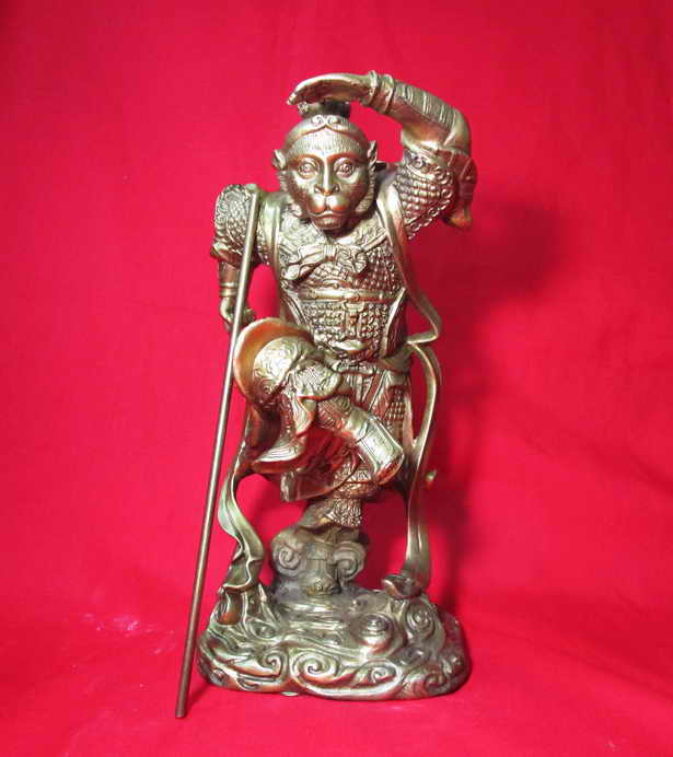  เทพเจ้าเห้งเจีย เนื้อทองเหลืองหล่อตันๆ หนักๆ สูง 11 นิ้ว กว้าง 5.5 นิ้ว องค์ใหญ่ครับ ปิด 3000