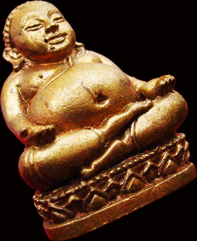 พระสังกัจจายน์รับทรัพย์ หลวงพ่อสาคร มนุญโญ วัดหนองกรับ จ.ระยอง ปี ๒๕๕๔ เนื้อทองสัมริด แบบมีฐาน