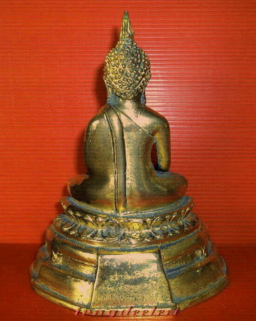 พระบูชาหลวงพ่อทอง วัดเขาตะเครา จ.เพชรบุรี รุ่นโสฬส หน้าตัก 3 นิ้ว กะไหล่ทองค่ะ