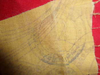 ธงเหลือง ผ้าห่่มพระแจกงานผูกพัธสีมาวัดท่าซุง หลวงพ่อฤษีลิงดำ สร้างปี2528