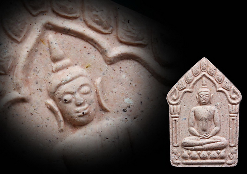 พระขุนแผนผ้าป่า ปี 46 เนื้อชมพู พิมพ์ใหญ่ ตะกรุดเงิน ไม่ทาทอง สวยๆ