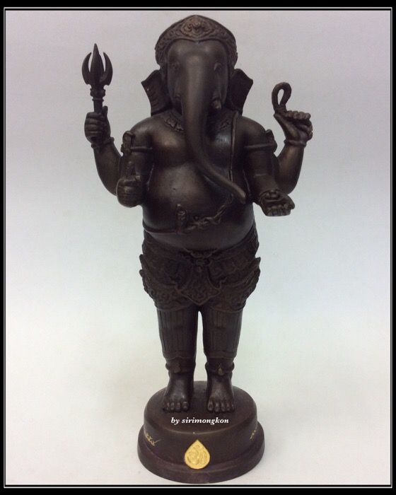 พระพิฆเนศ ปางยืนประทานพร รุ่น 100 ปี กรมศิลปากร ขนาดบูชา สูง 10.5 นิ้ว เนื้อโลหะผสม No.2218