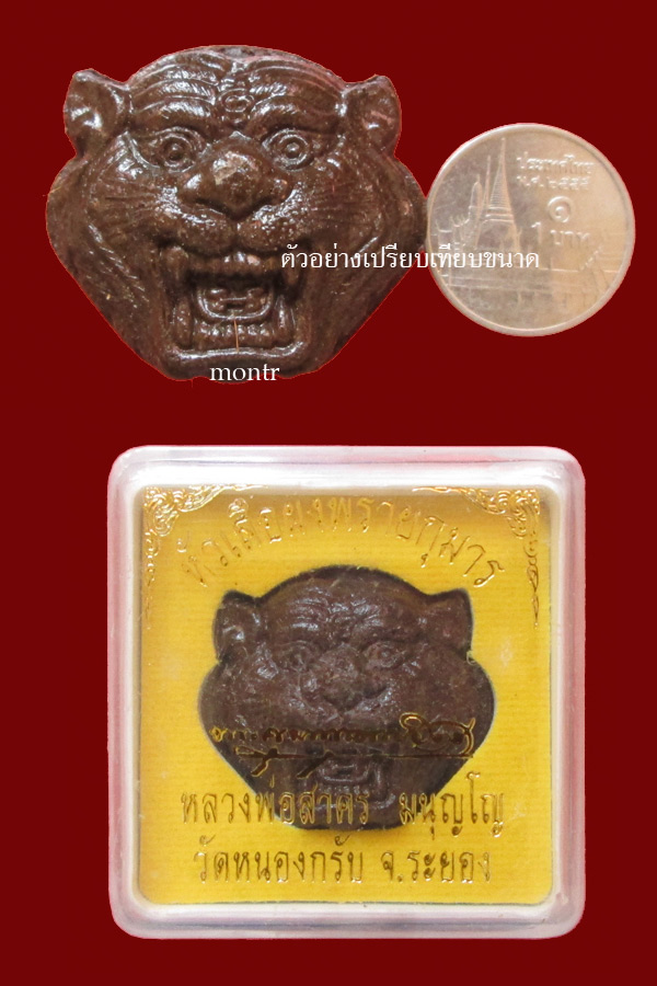 หัวเสือผงพรายกุมาร หลวงพ่อสาคร วัดหนองกรับ รุ่น 100 วัน