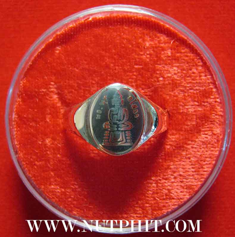 แหวนเงินลงถม ลพ.โสธร กล่องเดิม ๆ จากวัดโสธรฯ+ของแถม !!! *16