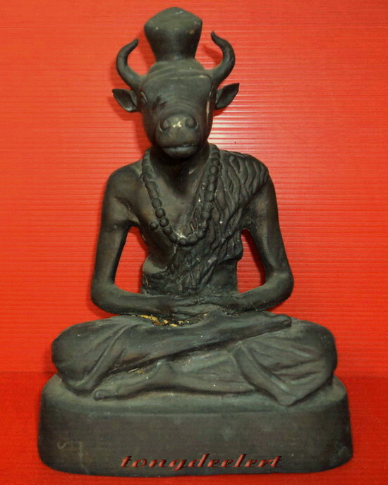 รูปหล่อบูชาพระฤาษีหน้าวัว ใต้ฐานดินไทย สวยมากค่ะ
