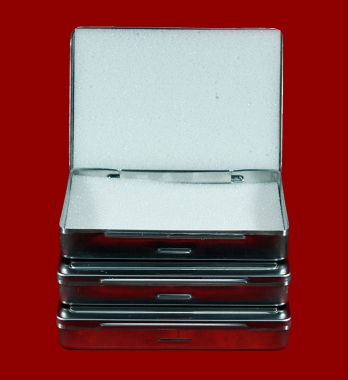 กล่องสแตนเลสใส่พระเบอร์ 444 ขนาด 9X12.5 ซ.ม.(เนื้อโลหะหนา) จัดให้ 3 ใบ "ราคา 200 บาท" 