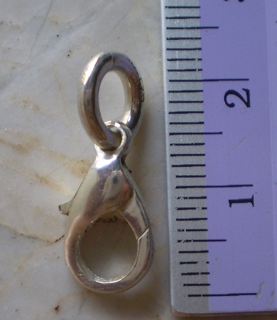 ห่วงสปริงก้ามปู   เงินแท้  เคาะเดียว 