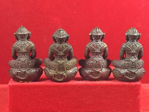 หนุมาน รุ่น มหาปราบคุมพล เนื้อทองแดง 4 องค์