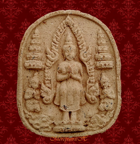 พระยอดขุนพลเนื้อผงผสมมวลสารเก่า(หลังแบบ) หลวงปู่แก้ว วัดสะพานไม้แก่น อ.จะนะ จ.สงขลา