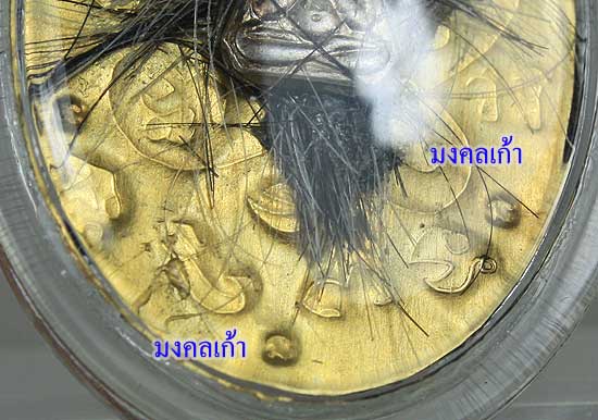 ล็อกเก็ตหลวงพ่อสาคร วัดหนองกรับ ฉากฟ้า ปี 2547 หลังแผ่นทอง สร้าง 3 องค์