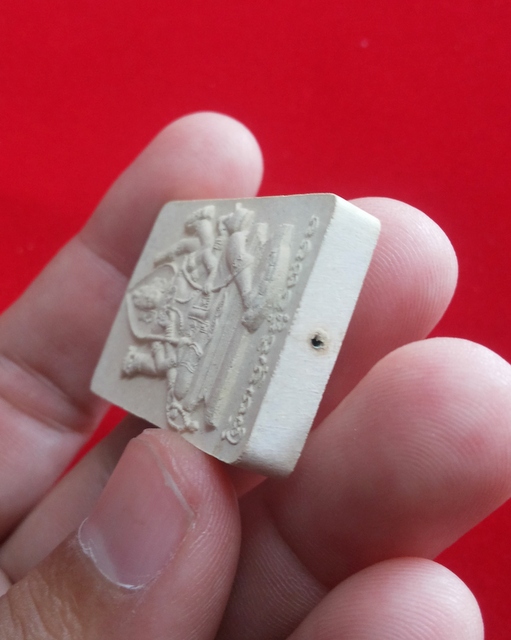 พระพรหมเนื้อผงแก่นจันทร์ หลวงพ่อเพิ่ม วัดป้อมแก้ว ฝังตะกรุดเงิน1ดอก ปี44