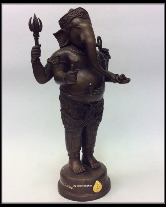 พระพิฆเนศ ปางยืนประทานพร รุ่น 100 ปี กรมศิลปากร ขนาดบูชา สูง 10.5 นิ้ว เนื้อโลหะผสม No.1485