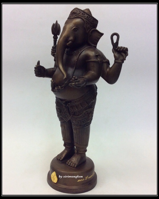 พระพิฆเนศ ปางยืนประทานพร รุ่น 100 ปี กรมศิลปากร ขนาดบูชา สูง 10.5 นิ้ว เนื้อโลหะผสม No.1485