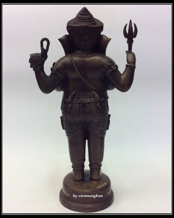 พระพิฆเนศ ปางยืนประทานพร รุ่น 100 ปี กรมศิลปากร ขนาดบูชา สูง 10.5 นิ้ว เนื้อโลหะผสม No.1485