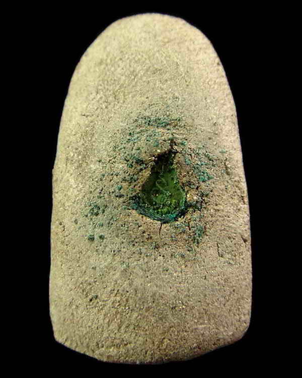 หลวงพ่อทวด สร้างพระตำหนัก ร.9 ปากพนัง ปี 41 (พิมพ์พระรอด เนื้อว่านโรยแร่ ฝังโค๊ดกำกับ)