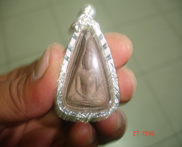 นางพญา วัดเวียง อยุธยา เลี่ยมเงินยกซุ้ม พร้อมบัตร   