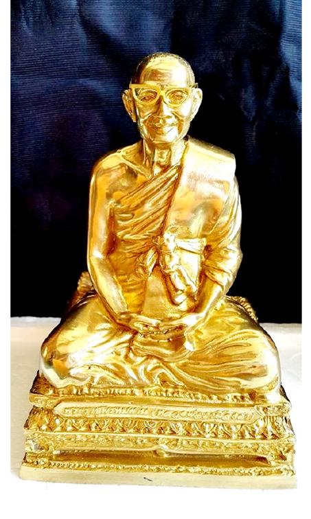 พระบูชาเนื้อทองเหลืองหลวงพ่อฤษีลิงดำ วัดท่าซุง อุทัยธานี หน้าตัก 5 นิ้ว