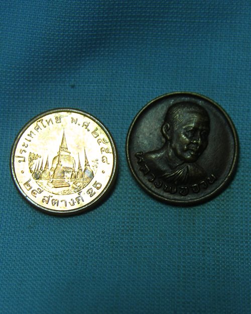เหรียญกลมเล็กหลวงพ่อจวน หลังยันต์ดวง เสาร์๕ ปี23 วัดหนองสุ่ม จ.สิงห์บุรี
