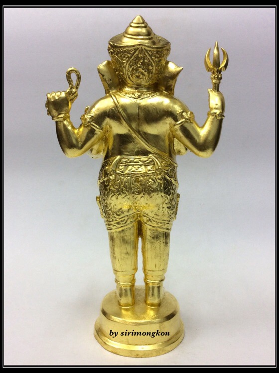 พระพิฆเนศ ปางยืนประทานพร รุ่น100ปี กรมศิลปากร ขนาดบูชา สูง10.5นิ้ว เนื้อโลหะผสม ปิดทองคำแท้ 