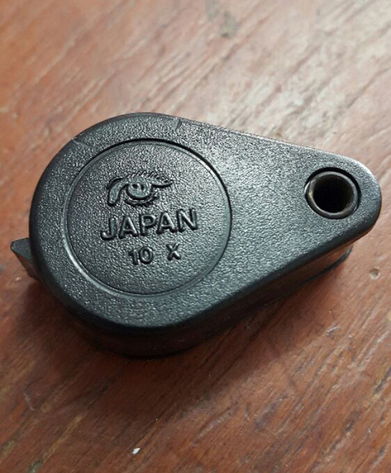 Japan แท้เก่าเลนส์แก้ว แกนทองเหลือง // 550