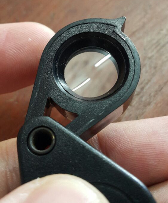 Japan แท้เก่าเลนส์แก้ว แกนทองเหลือง // 550