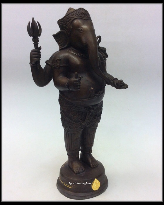 พระพิฆเนศ ปางยืนประทานพร รุ่น 100 ปี กรมศิลปากร ขนาดบูชา สูง 10.5 นิ้ว เนื้อโลหะผสม No.1586