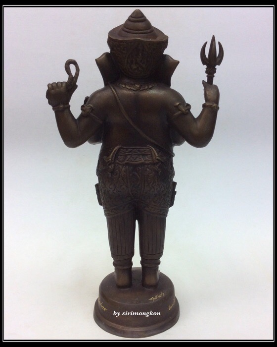 พระพิฆเนศ ปางยืนประทานพร รุ่น 100 ปี กรมศิลปากร ขนาดบูชา สูง 10.5 นิ้ว เนื้อโลหะผสม No.1586