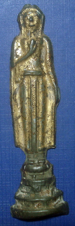 *** พระเนื้อชินเงิน พิมพ์ปางห้ามญาติ อยุธยา ปิดทองเก่า ***