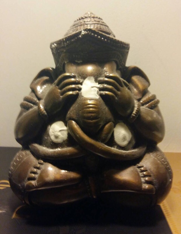 พระพิฆเนศปางอ้อมจักรวาล หลวงปู่หงษ์ พรหมปัญโญ ขนาดบูชา ๕ นิ้ว