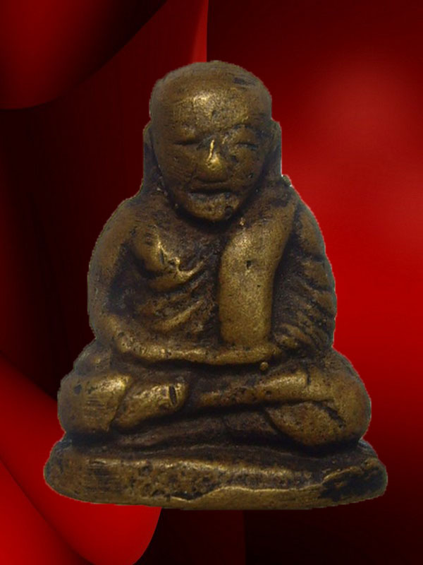 รูปหล่อโบราณหลวงพ่อเงิน อาจารย์ชุ่มสร้าง วัดท้ายน้ำ ยุคต้น