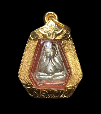 คาะเ...พระปิดตาสาริกา หลวงพ่อสาคร วัดหนองกรับ (รุ่นแรก) เนื้อเงิน สร้างน้อย ปี 46 พร้อมเลี่ยม