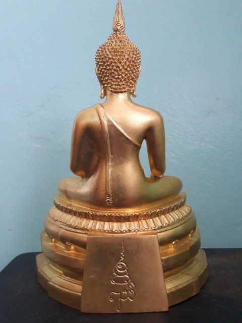 พระพุทธชินสีห์5นิ้ว ภ.ป.ร คณะทันตแพทย์ศาสตร์จุฬา ปี33 ปิดทองคำเปลว