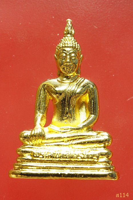 รูปหล่อสมโภชพระมหามณฑป พระพุทธมหาสุวรรณปฎิมากร(หลวงพ่อทองคำสุโขทัยไตรมิตร) วัดไตรมิตรฯ กล่องกำมะหยี่