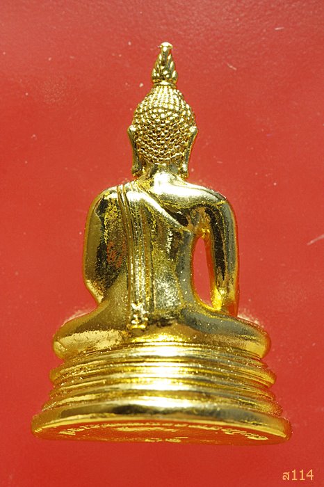 รูปหล่อสมโภชพระมหามณฑป พระพุทธมหาสุวรรณปฎิมากร(หลวงพ่อทองคำสุโขทัยไตรมิตร) วัดไตรมิตรฯ กล่องกำมะหยี่