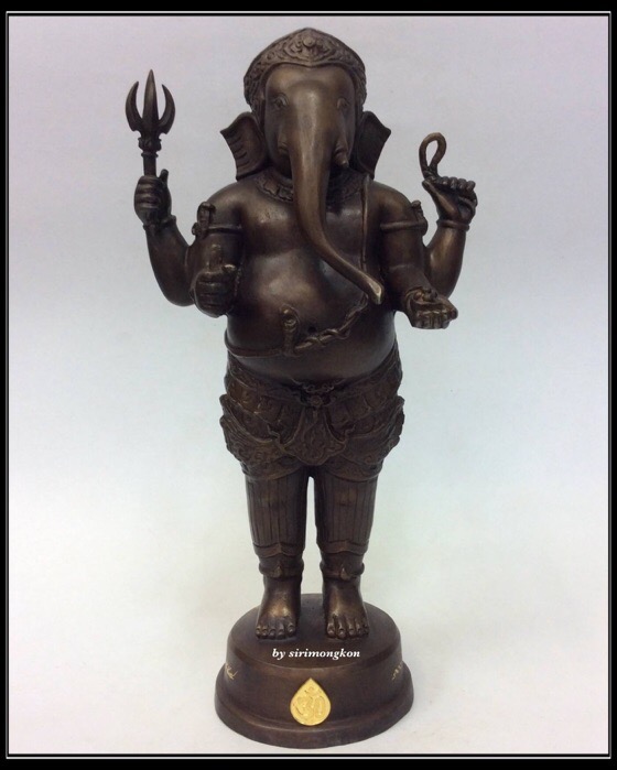 พระพิฆเนศ ปางยืนประทานพร รุ่น 100 ปี กรมศิลปากร ขนาดบูชา สูง 10.5 นิ้ว เนื้อโลหะผสม No.3084