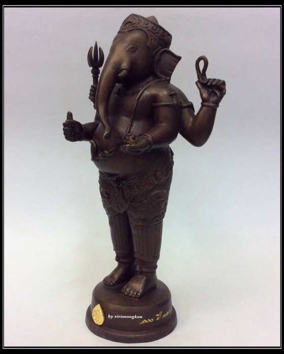 พระพิฆเนศ ปางยืนประทานพร รุ่น 100 ปี กรมศิลปากร ขนาดบูชา สูง 10.5 นิ้ว เนื้อโลหะผสม No.3084