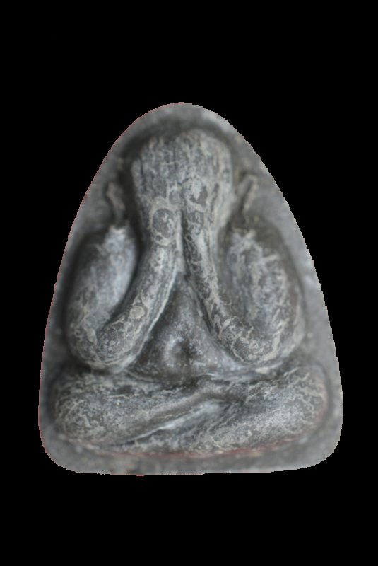 พระปิดตา หลวงปู่โต๊ะวัดประดู่ฉิมพลี พิมพ์หลังยันต์นะทะนะ  เนื้อผงใบลาน ปี 2522 พร้อมบัตรรับรอง