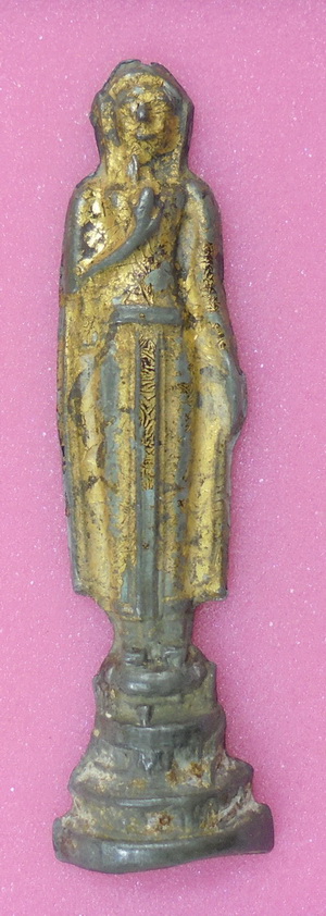 *** พระเนื้อชินเงิน พิมพ์ปางห้ามญาติ อยุธยา ปิดทองเก่า ***