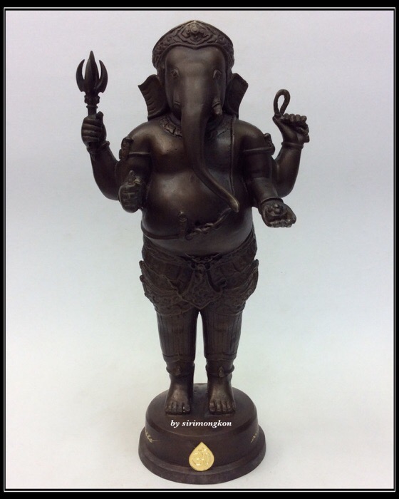 พระพิฆเนศ ปางยืนประทานพร รุ่น 100 ปี กรมศิลปากร ขนาดบูชา สูง 10.5 นิ้ว เนื้อโลหะผสม No.3536