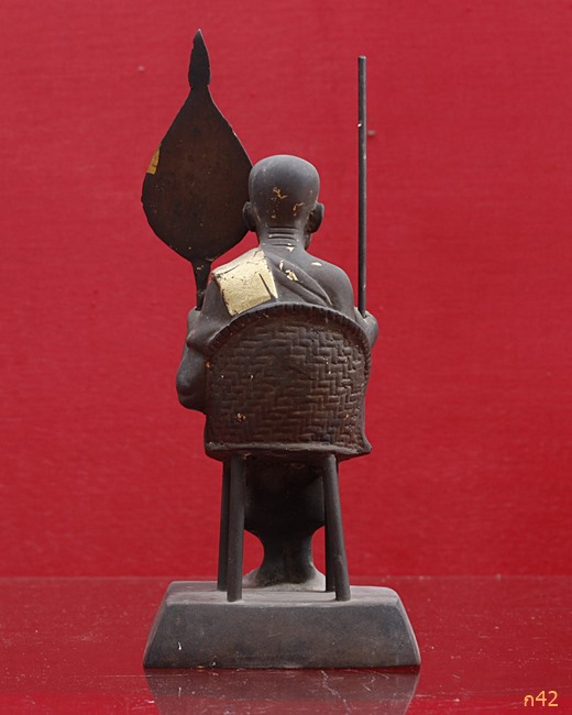 พระบูชาหลวงพ่อแช่ม วัดฉงลอง ภูเก็ต (ตาลปัตร พัดยศ ถอดได้)