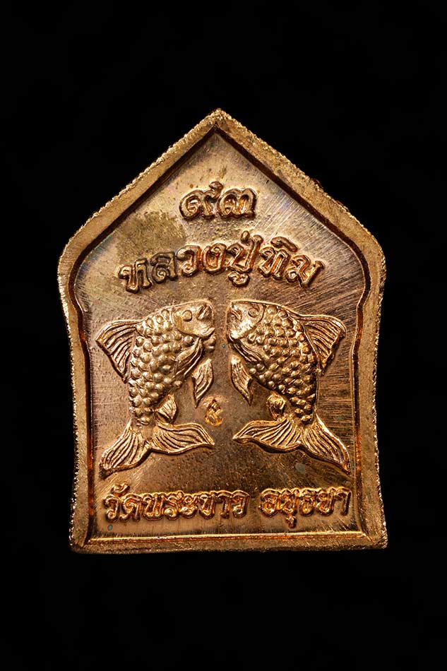 เหรียญห้าเหลี่ยมหลวงปู่ทิมหลังปลาตะเพียน เนื้อทองแดงปี 50