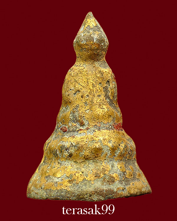 พระแก้บนเนื้อชินตะกั่ว ลงรักปิดทองเก่ายุครัตนโกสินทร์ ราคาเบาๆ (3)