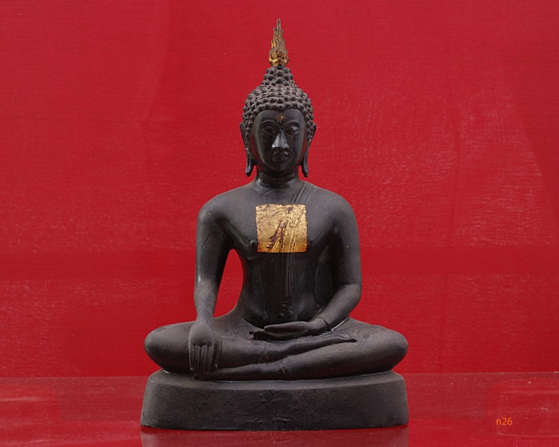 พระบูชาสุโขทัยย้อนยุค หน้าตัก 9 นิ้ว ดินไทย