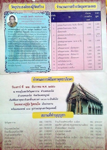 เหรียญหลวงปู่ขุ้ย รุ่นบูรณะอุโบสถ วัดวิมุตตาราม อ.หนองไผ่ จ.เพชรบูรณ์ เนื้ออัลปาก้า สวยๆครับ