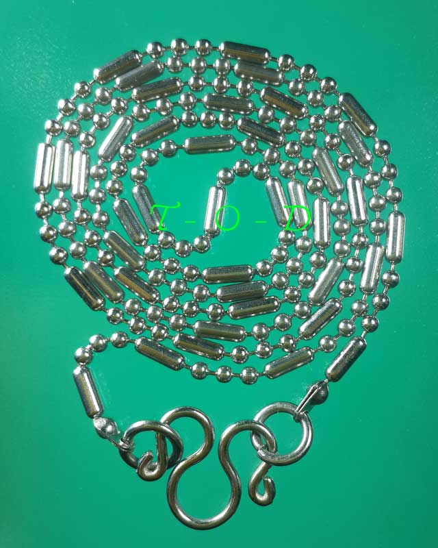 สร้อยสแตนเลส เม็ดกลม+ปล้องเล็ก 