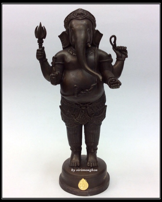 พระพิฆเนศ ปางยืนประทานพร รุ่น 100 ปี กรมศิลปากร ขนาดบูชา สูง 10.5 นิ้ว เนื้อโลหะผสม No.3451