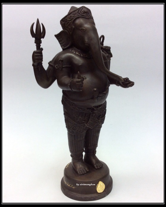 พระพิฆเนศ ปางยืนประทานพร รุ่น 100 ปี กรมศิลปากร ขนาดบูชา สูง 10.5 นิ้ว เนื้อโลหะผสม No.3451