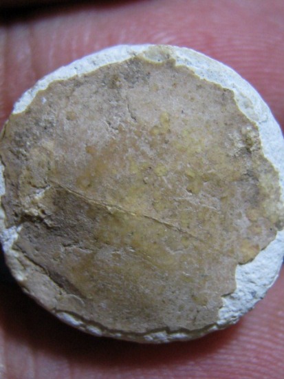 พระกรุวัดคู้สลอด พิมพ์จันทร์ลอย เนื้อผง จ.พระนครศรีอยุธยา สภาพพอใช้ มาพร้อมบัตรรับรองความแท้